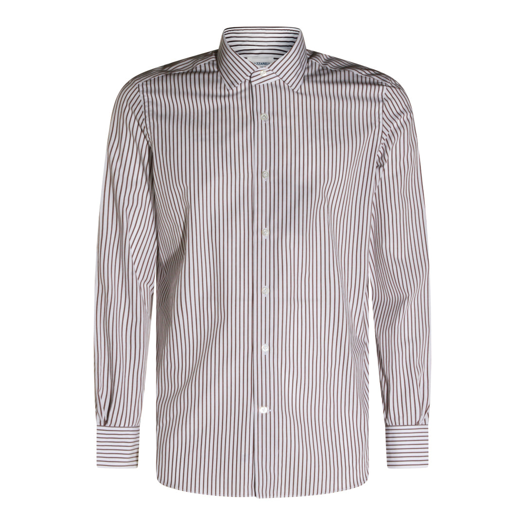 Mazzarelli Shirts - BIANCO-CAFFE | d24fcc0d5295f446fedab710ef0ec09d613b35b0
