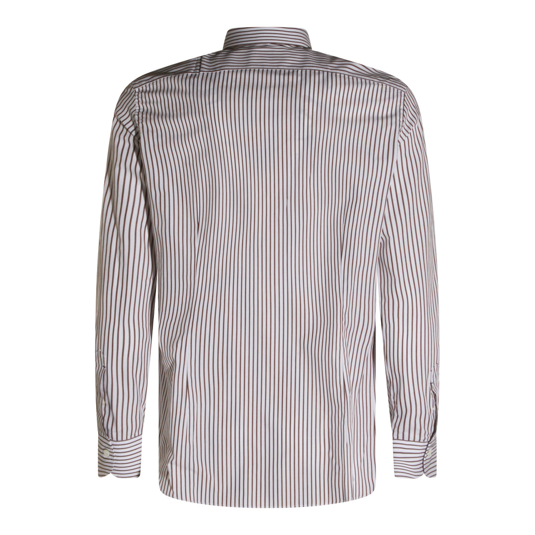 Mazzarelli Shirts - BIANCO-CAFFE | f0b9a97f1022987e273d8de6a54603ec57220d4f
