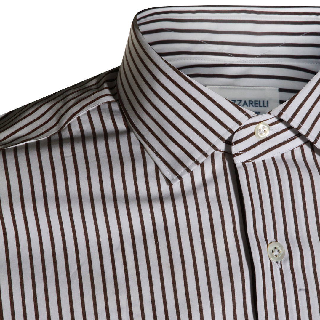 Mazzarelli Shirts - BIANCO-CAFFE | 7c8b8fd16601bcc582fe823fcbc7fbf12ea5306d