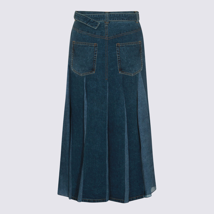 Sacai Skirts - Blue | d64c5d58260272188ebb575b4649c630e717bb50