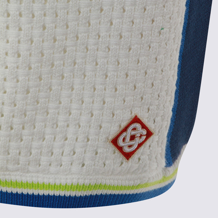 Casablanca Shorts - WHITE BLUE | 9b379ab86d04e919fb974fe4544310b1b59e7aa4
