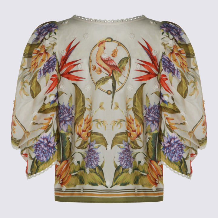 Farm Rio Top - TROPICAL SCARF SAND | 775a9124711e141e8657e4cea465888c0ad4bc0c