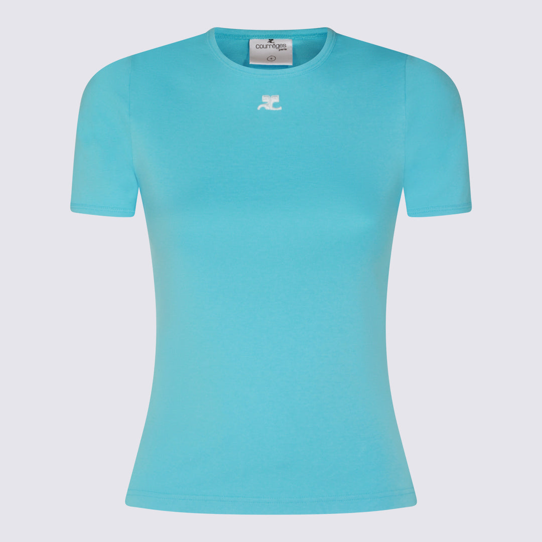 Courreges T-shirts and Polos - AQUA | 52917bb40cf70b49c8d10278543321d0107ba5f8