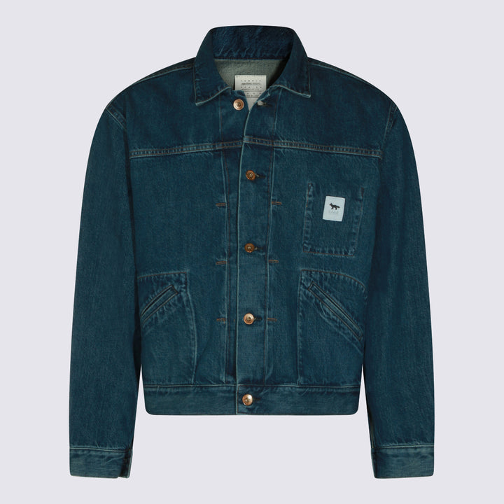 Maison Kitsune' Jackets - FADED INDIGO | c8a4208d10e5af1f8965fc07c10c464496d00044