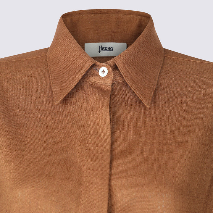 Herno Shirts - Brown | 7c01156fe49954fcdd7b15049a911506885c32d9
