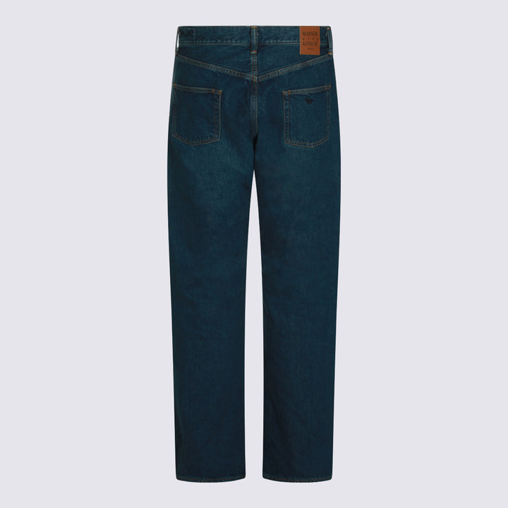 Maison Kitsune' Jeans - FADED INDIGO | 32a231f305bdf240bbf49abf8fcc65f1aeaea28c