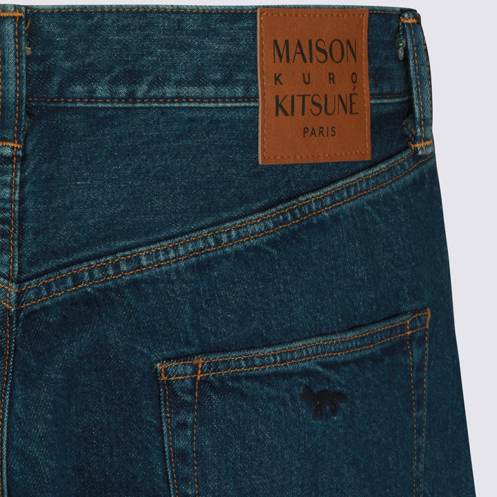 Maison Kitsune' Jeans - FADED INDIGO | 38d5cfd995d810b74a5fa682841fc4319dc4cb94