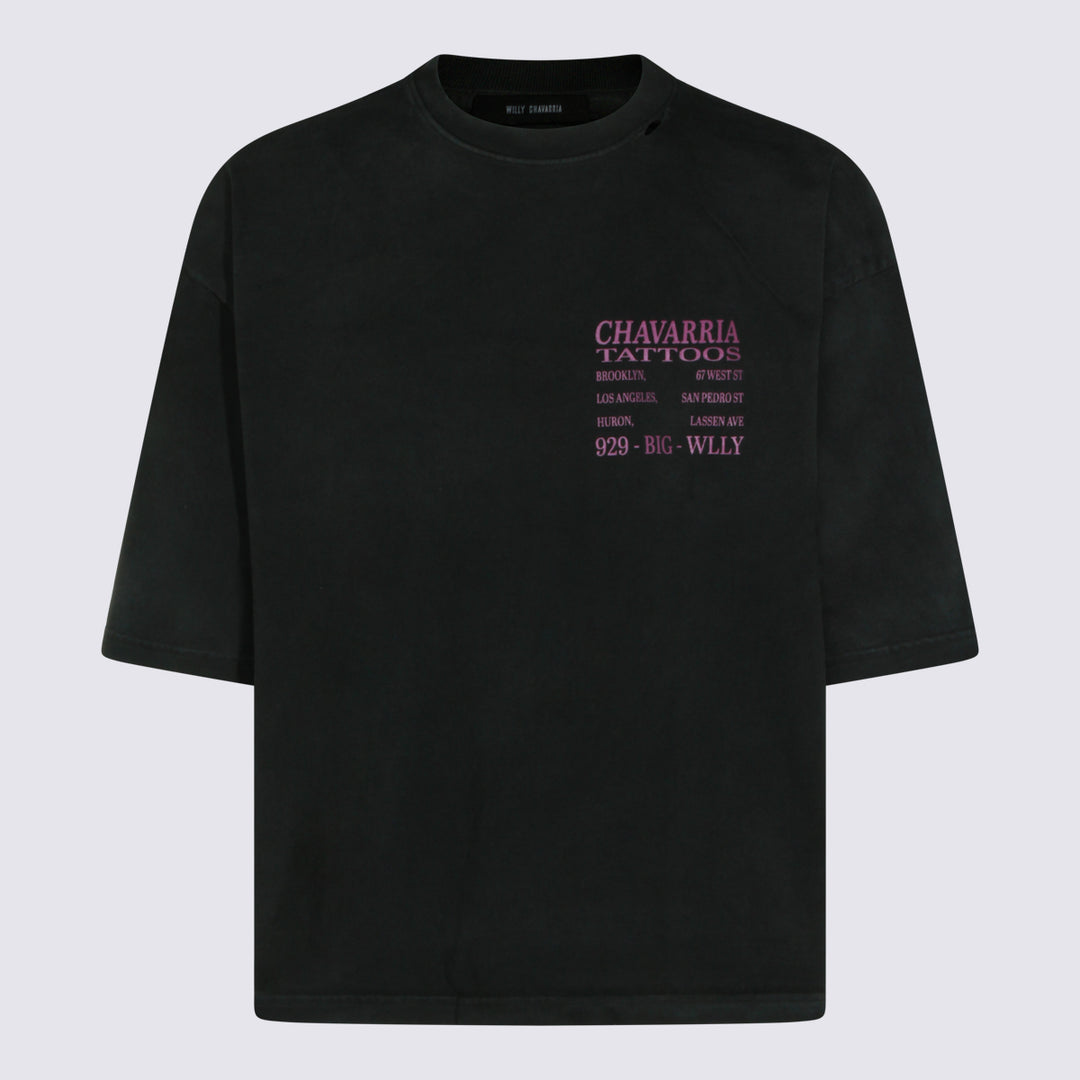 Willy Chavarria T-shirts and Polos - Black | f589b3600b16cb6668b6fab759bb93e40cc219c0