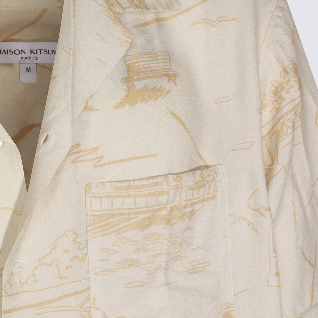 Maison Kitsune' Shirts - NOBLE BEIGE/STRAW | 440b146ecb67549fd4c5a72c6b8b586265e04f17
