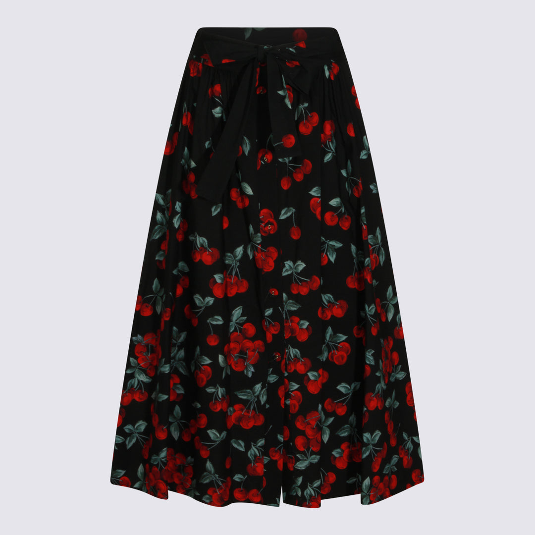 Twin-Set Skirts - CHERRIES BLACK/RED | 4cb6c70d7d364b4feef32a537fd25d09605d62c0