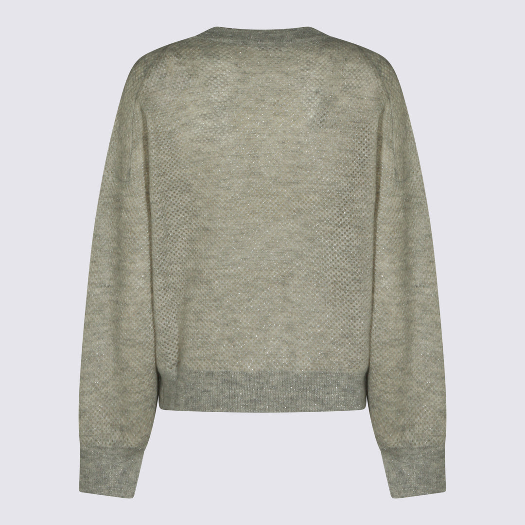 Brunello Cucinelli Sweaters - Metallici e grigi | 9035a000b7eb548f26ab06fdf87a85559c216e5a