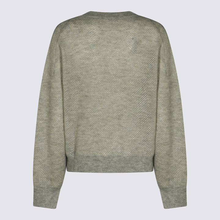 Brunello Cucinelli Sweaters - Metallici e grigi | 9035a000b7eb548f26ab06fdf87a85559c216e5a