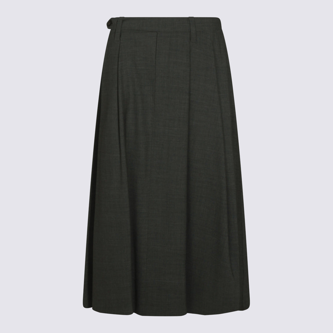 Brunello Cucinelli Skirts - Grigio medio | cc86b0c9eabf91e9edf958828917fe66843141b7