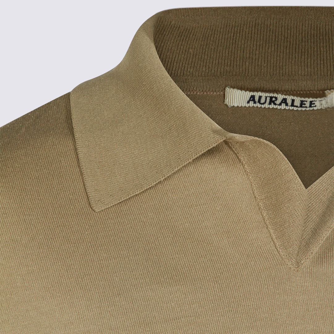 Auralee T-shirts and Polos - KHAKI BEIGE | 94a36e9563b4e4963368a41c61b61c8f4b80fdce