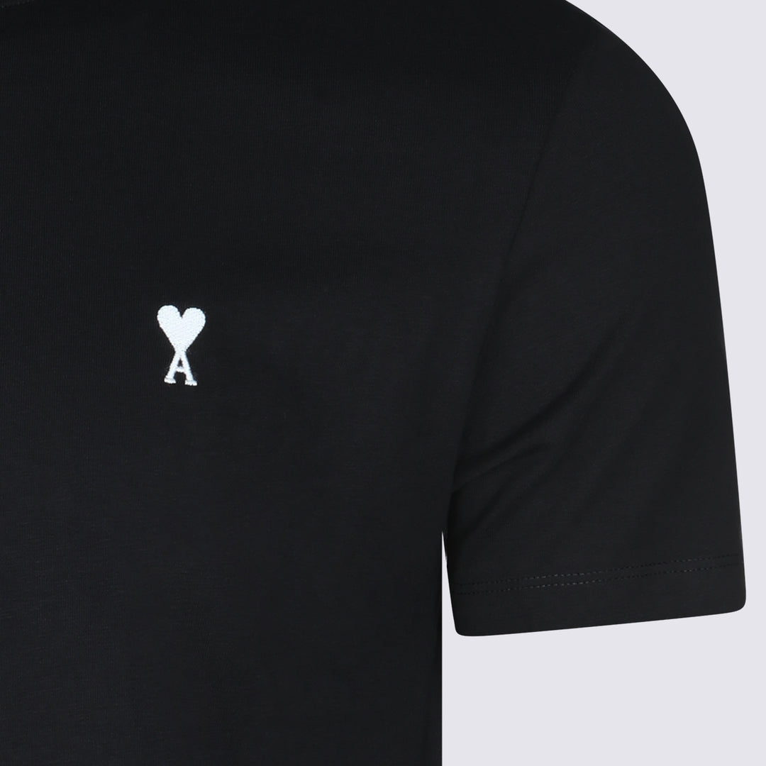 Ami Paris T-shirts and Polos - Black | 6f131df3de1a52d08240aa02e524307ae689c5e0
