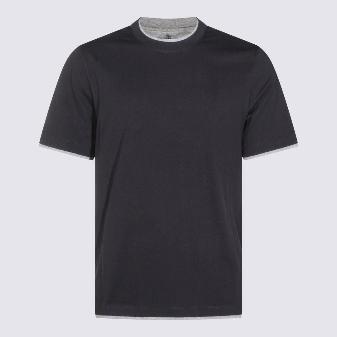 Brunello Cucinelli T-shirts and Polos - Navy | cb4db38b4db10bd21abdb453ee197d4c36e8b125