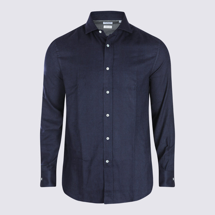 Brunello Cucinelli Shirts - Navy | a2674b01175358776157b20a8d8e1148f44e1e90