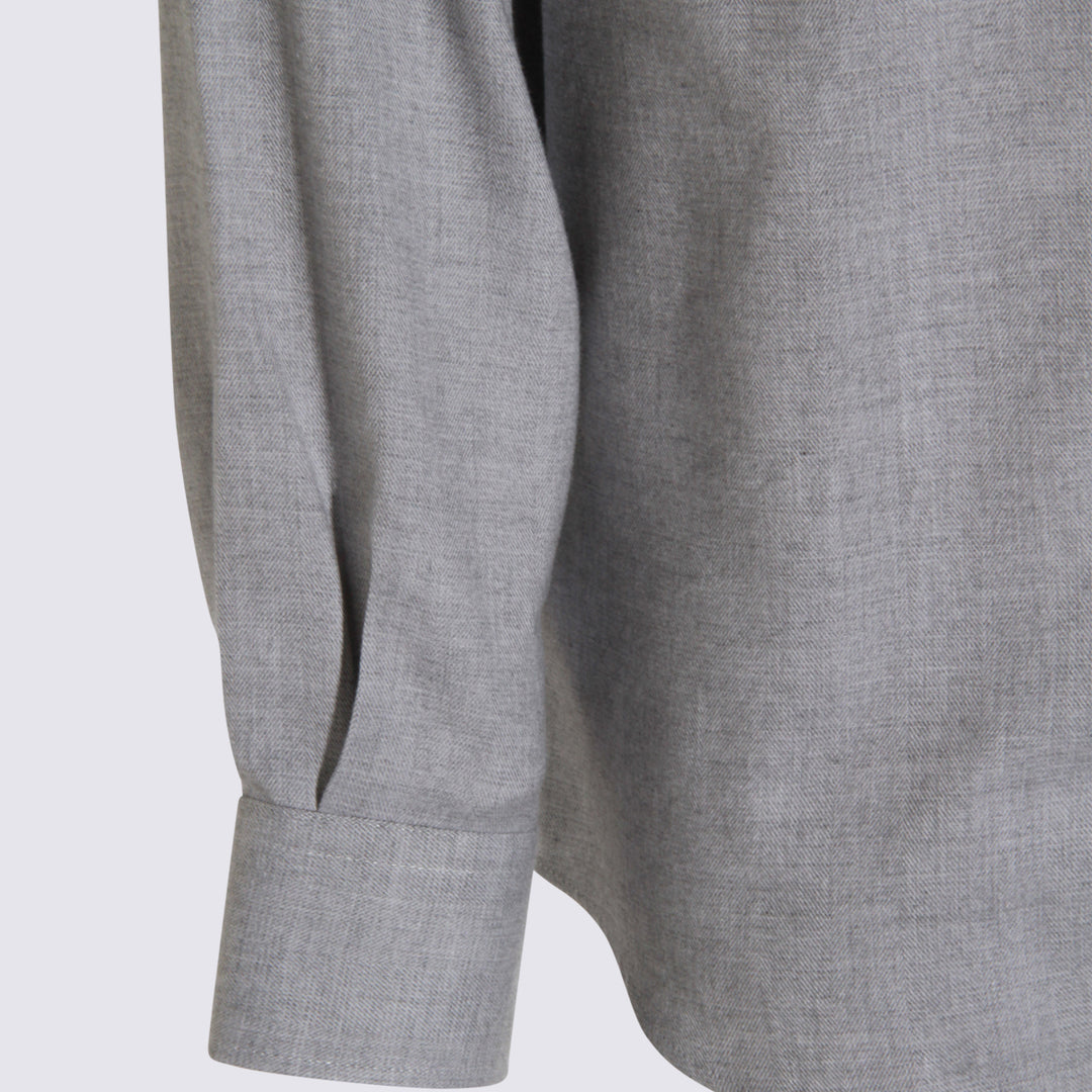 Brunello Cucinelli Shirts - Light grey | 6e7515287d92cdcd367c0b1f12f446da04a1c9c0