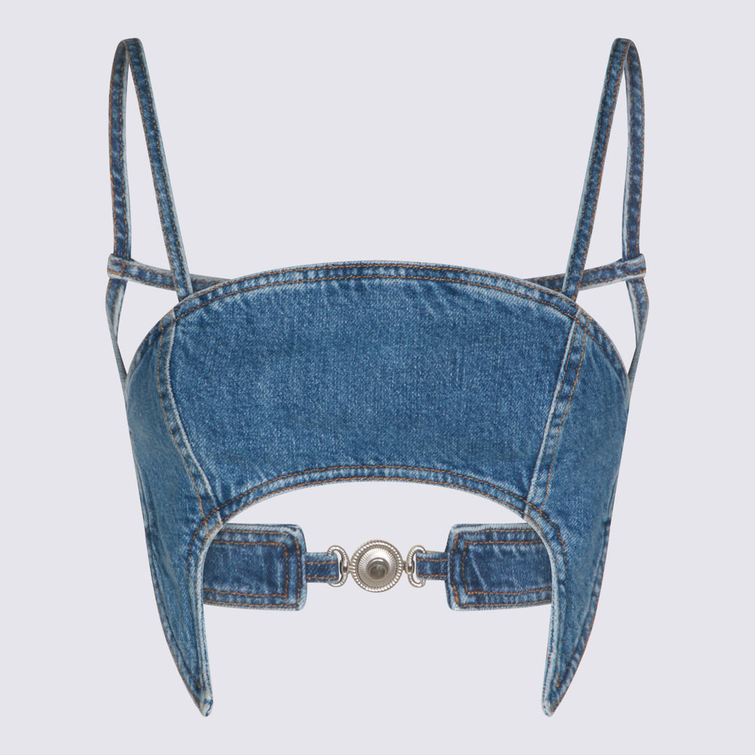 Marine Serre Top - LIGHT BLUE | 762220b233d426eac745505b362af07903f03671