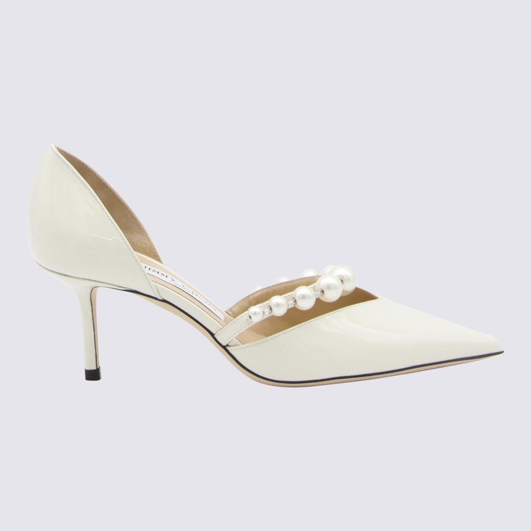 Jimmy Choo With Heel - LATTE/WHITE | b9730df6bae75ede81225b6eedb0c4eb7c655e72