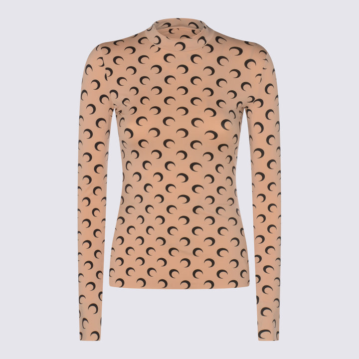 Marine Serre Top - TAN | 8369115de24448f03ad7d345168d1908c66db8d6