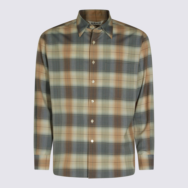Shirts Light Brown Check