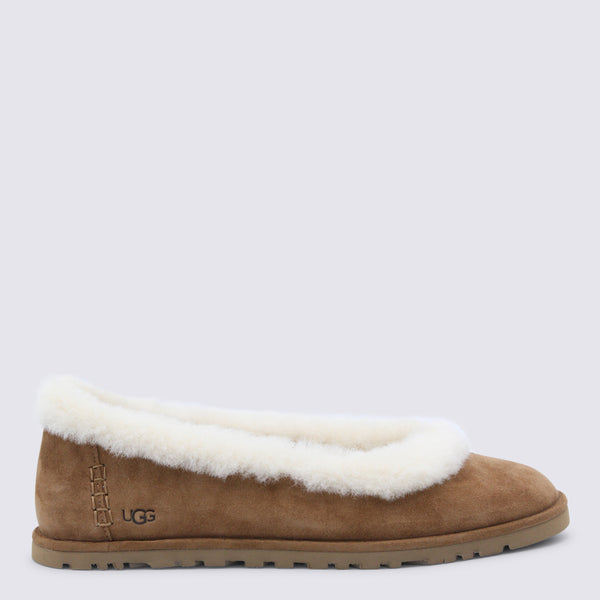 Flat Shoes Chestnut