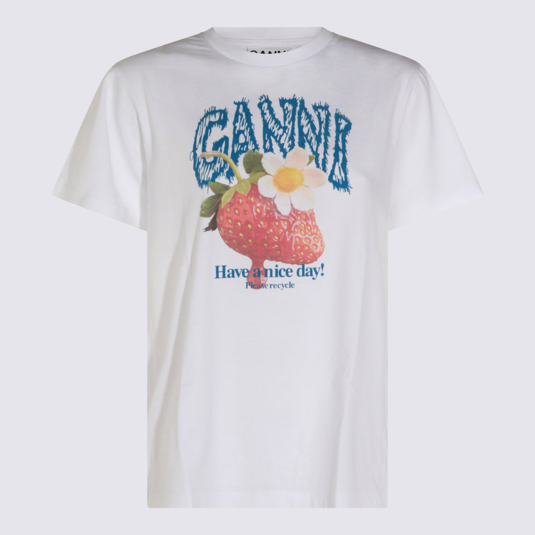 Ganni T-shirts and Polos - Bright White | 577db1f4a83fc6bf845418977b047768926f0097