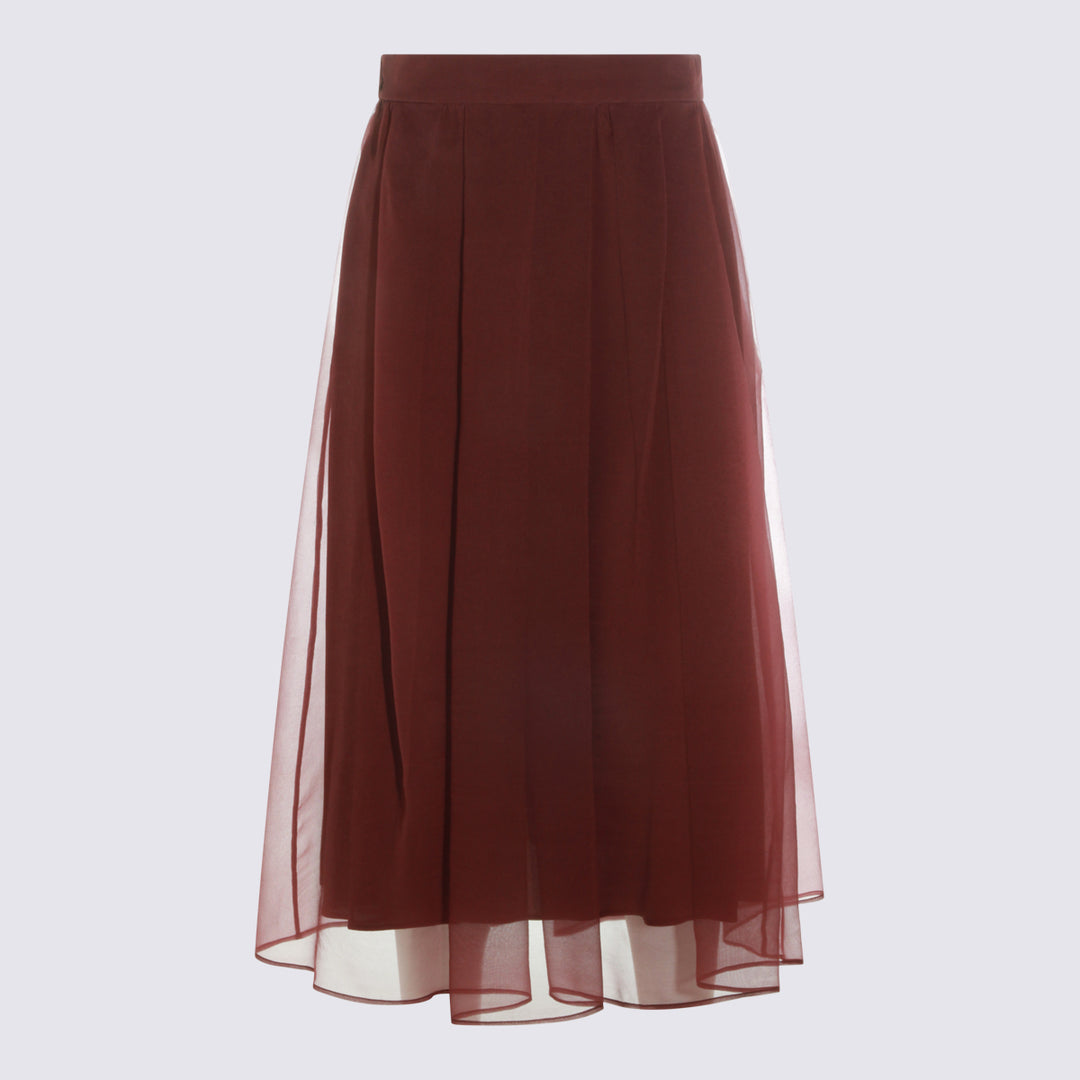 Brunello Cucinelli Skirts - CABERNET | 554aad1a8f489912f1b516b7c4fc57300e186a9c