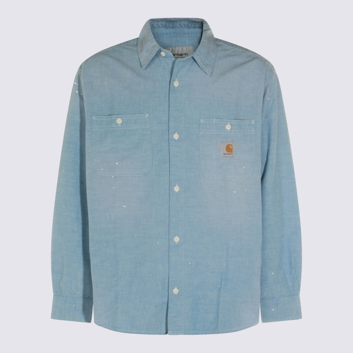Carhartt Wip Shirts - WORN USED BLUE | 283f1da9c7ef3687b1863c088df5c0878e4b75d3