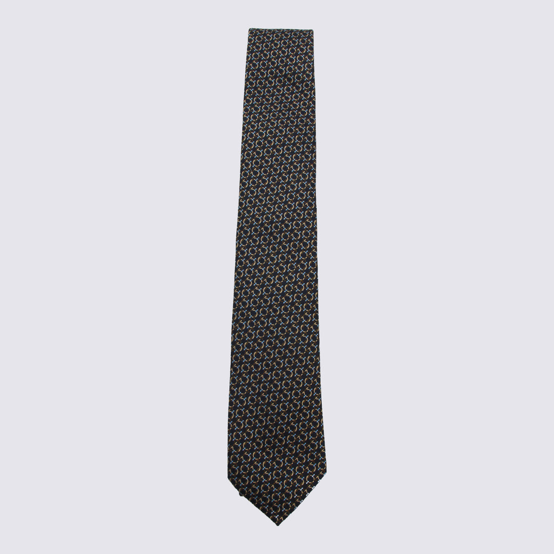 Ferragamo Ties - Navy | 7b36cc33b63f64a86ecc079e379ab4146b5040c8