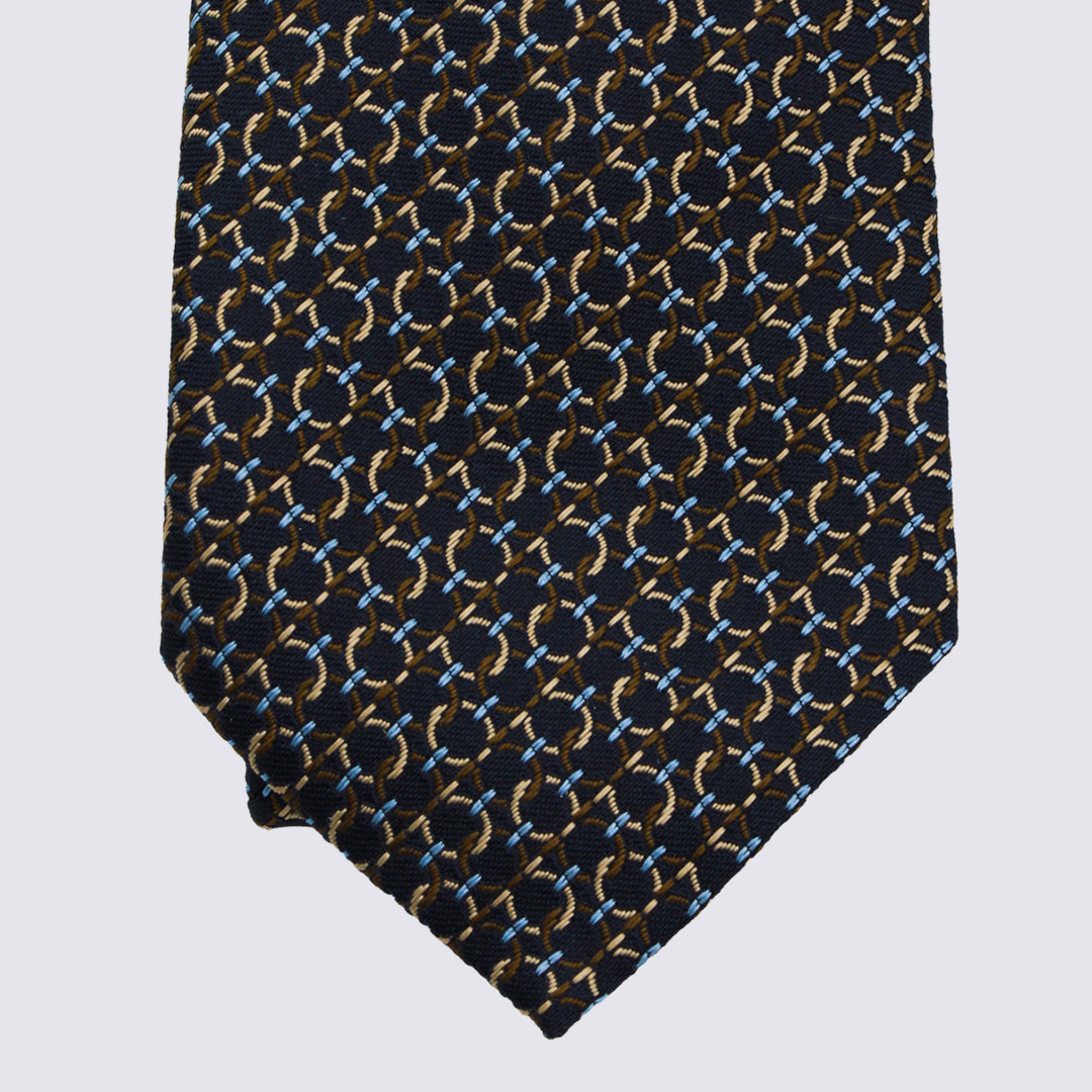 Ferragamo Ties - Navy | b2e352d9b0a301105c3a67f2eb8a965a183d5446