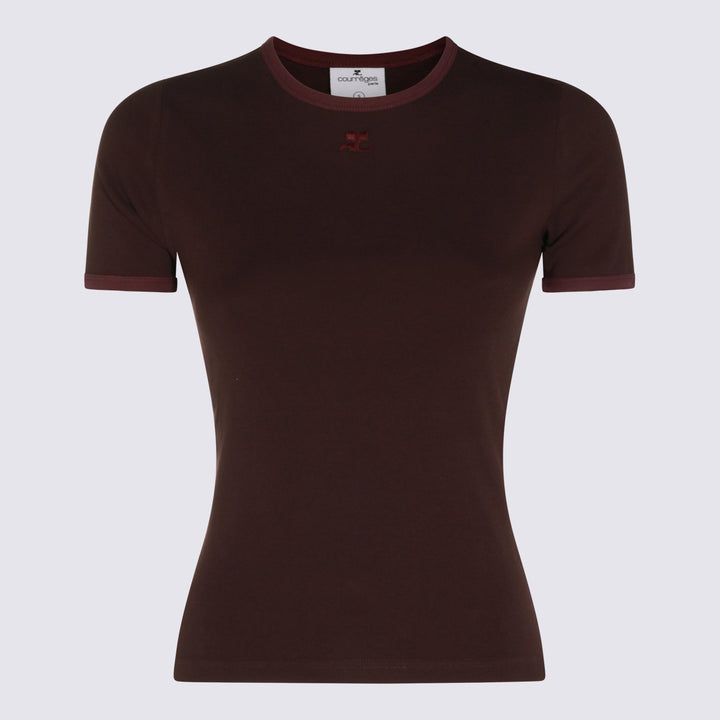 Courreges T-shirts and Polos - BURNT RED/DEEP GRENAT | fbda0722ce5af7ea5de7f200f869b3fc2bdbc594