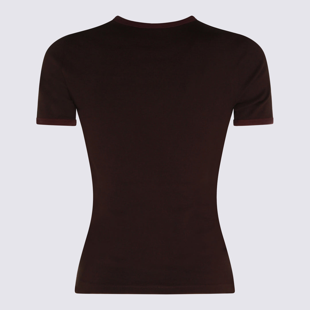 Courreges T-shirts and Polos - BURNT RED/DEEP GRENAT | ab50947b9b943dcc8bfab9bcadd1a67c1ded4cf5