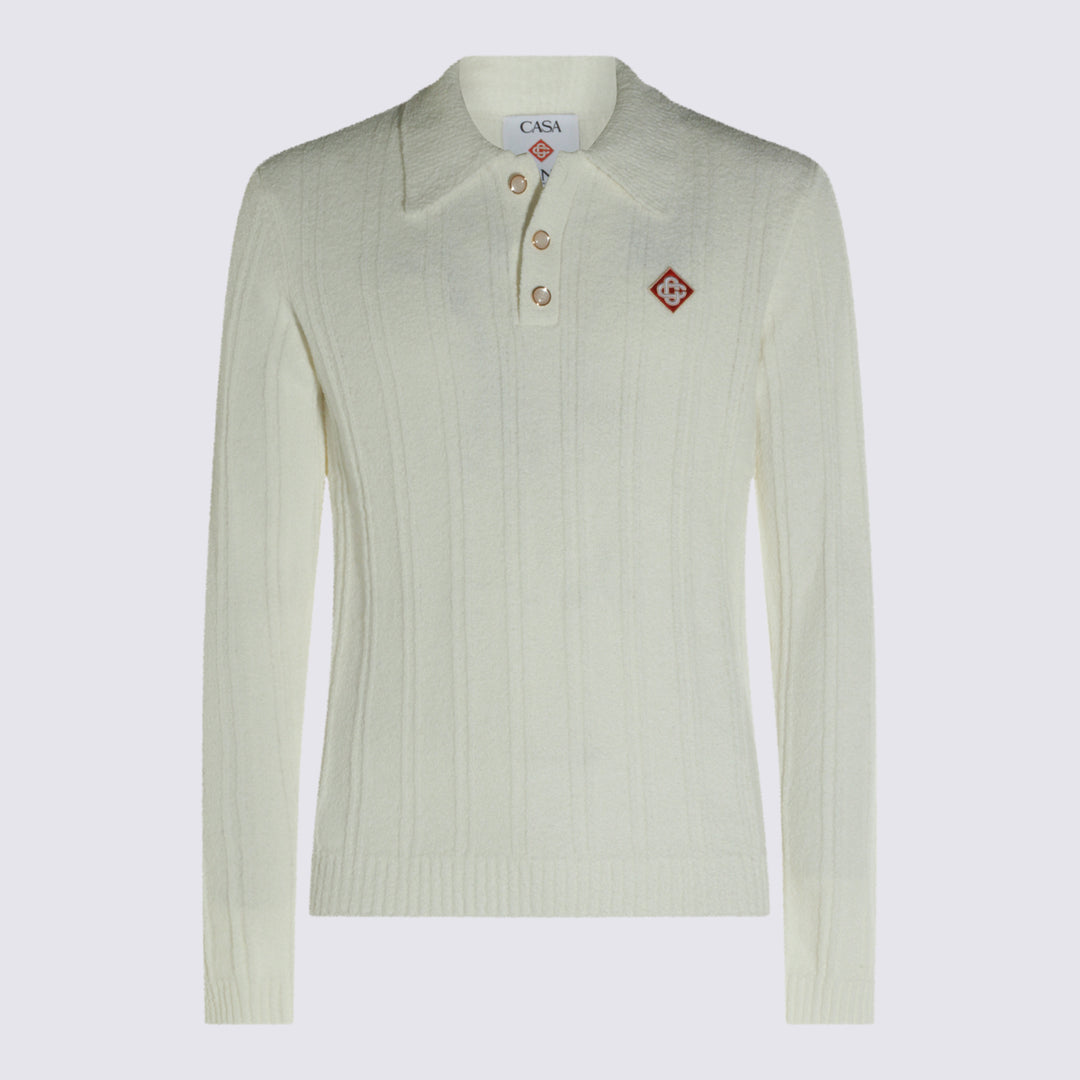 Casablanca Sweaters - White | f3ae2d1430c4bf814d366e6e64ecc32d60d19669