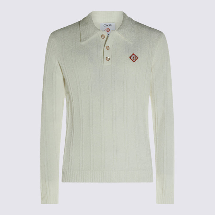 Casablanca Sweaters - White | f3ae2d1430c4bf814d366e6e64ecc32d60d19669