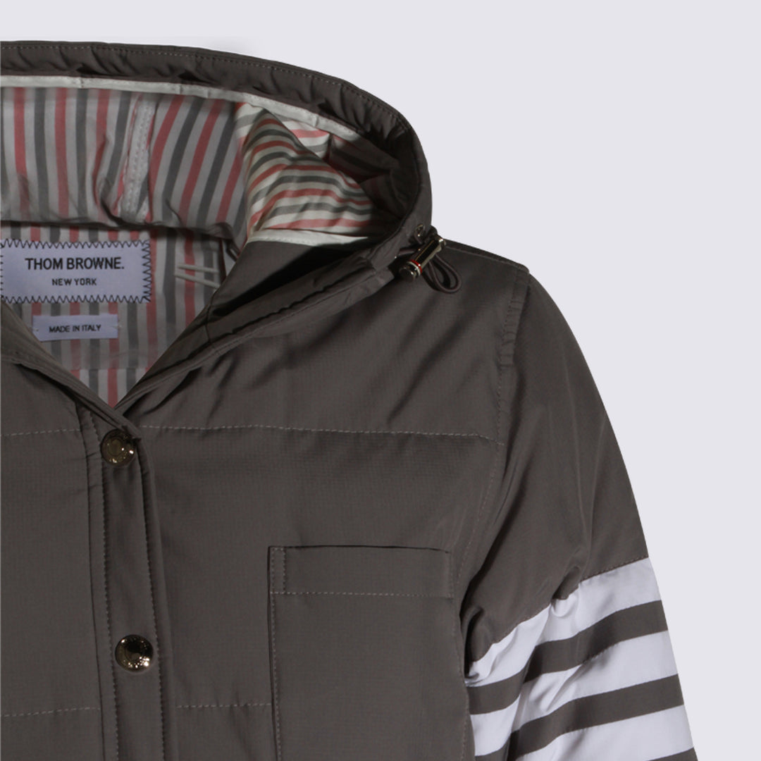 Thom Browne Coats - MED GREY | 6ef87d10c46e9950fc191c6ef82d71a186c1741a