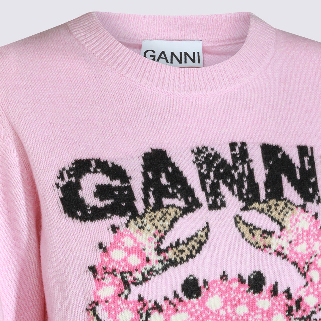 Ganni Sweaters - CHALK PINK | 83105a5c79bf3ae09ef438270911b4f9e0c82ae0