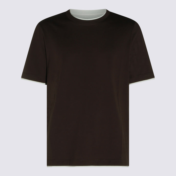 Brunello Cucinelli T-shirts and Polos - Brown | 146901fe91b96615bdf44cbbba9a55dff8d3229b