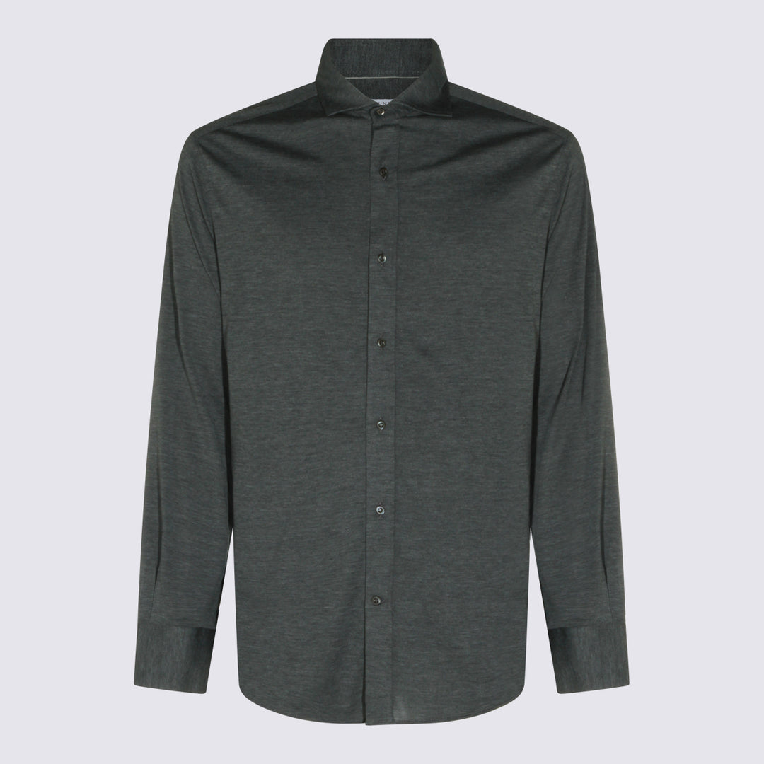 Brunello Cucinelli Shirts - Dark grey | bcf99a1cd6c7e82eb37a7f9c9531e03a70302a4a