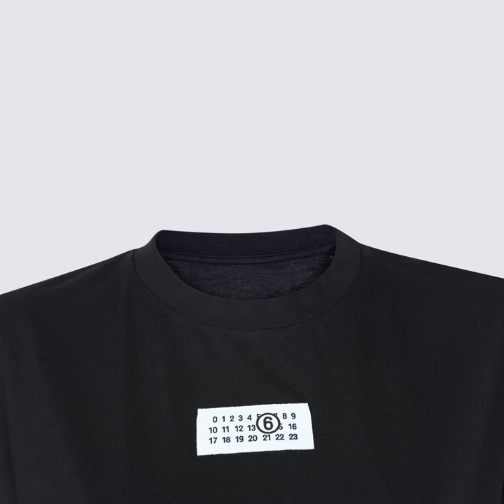 Mm6 Maison Margiela T-shirts and Polos - Black | 22d707d873231a09a6422c4b1d5e5e9229dd8425