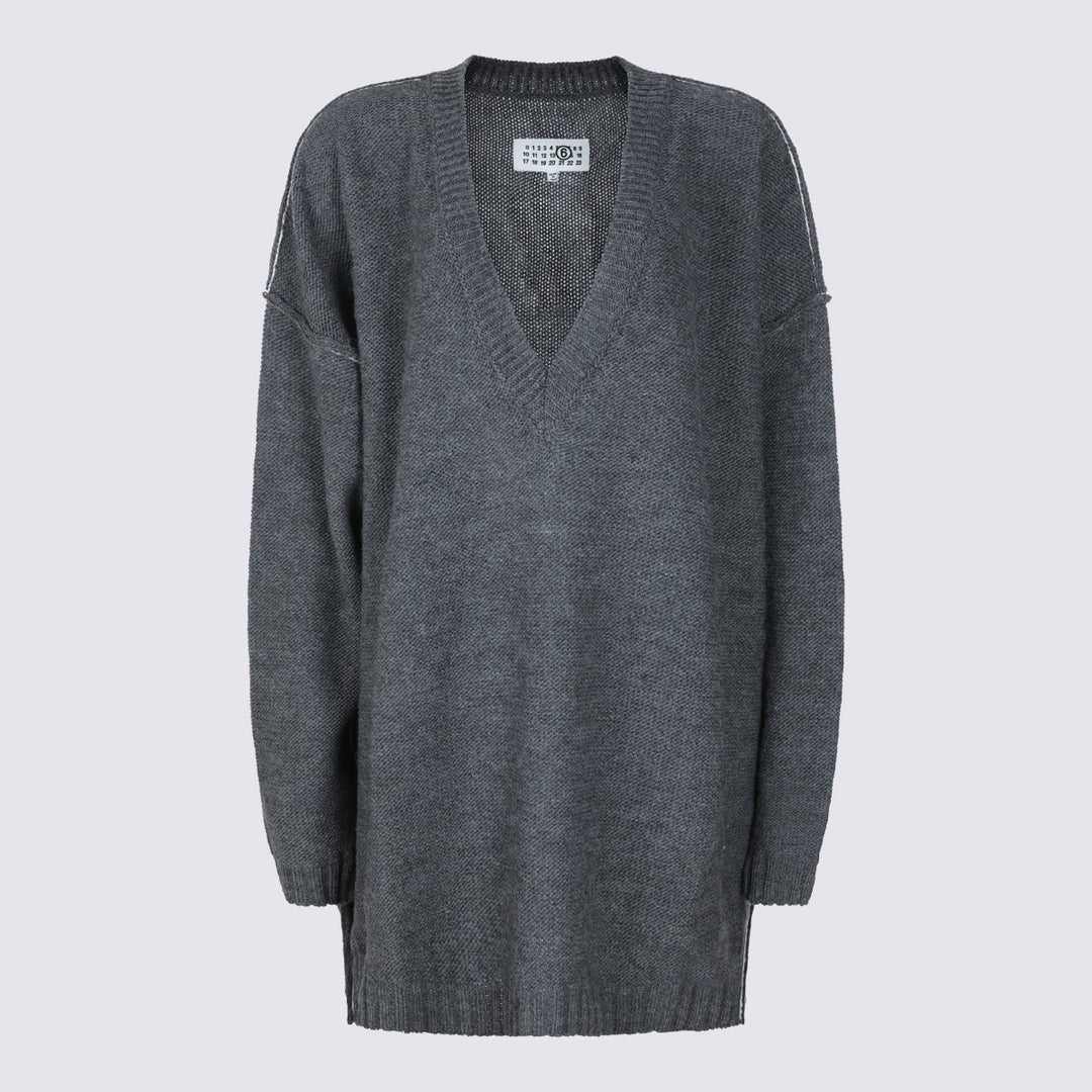 Mm6 Maison Margiela Sweaters - GREY MELANGE | d7d66e69ed1b0cda9d9b15805b2ee9245fbd5652