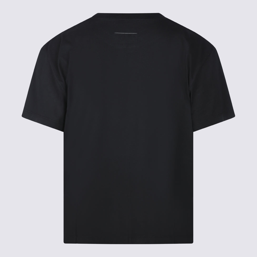 Mm6 Maison Margiela T-shirts and Polos - Black | 3a58091278edd959322d3f21f2dfc0fdb93e4548