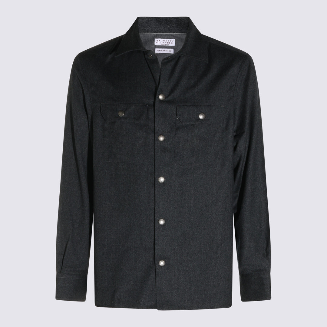 Brunello Cucinelli Shirts - Dark grey | 6c2b99cc93ccddceca002d08de7c59dac44db4da