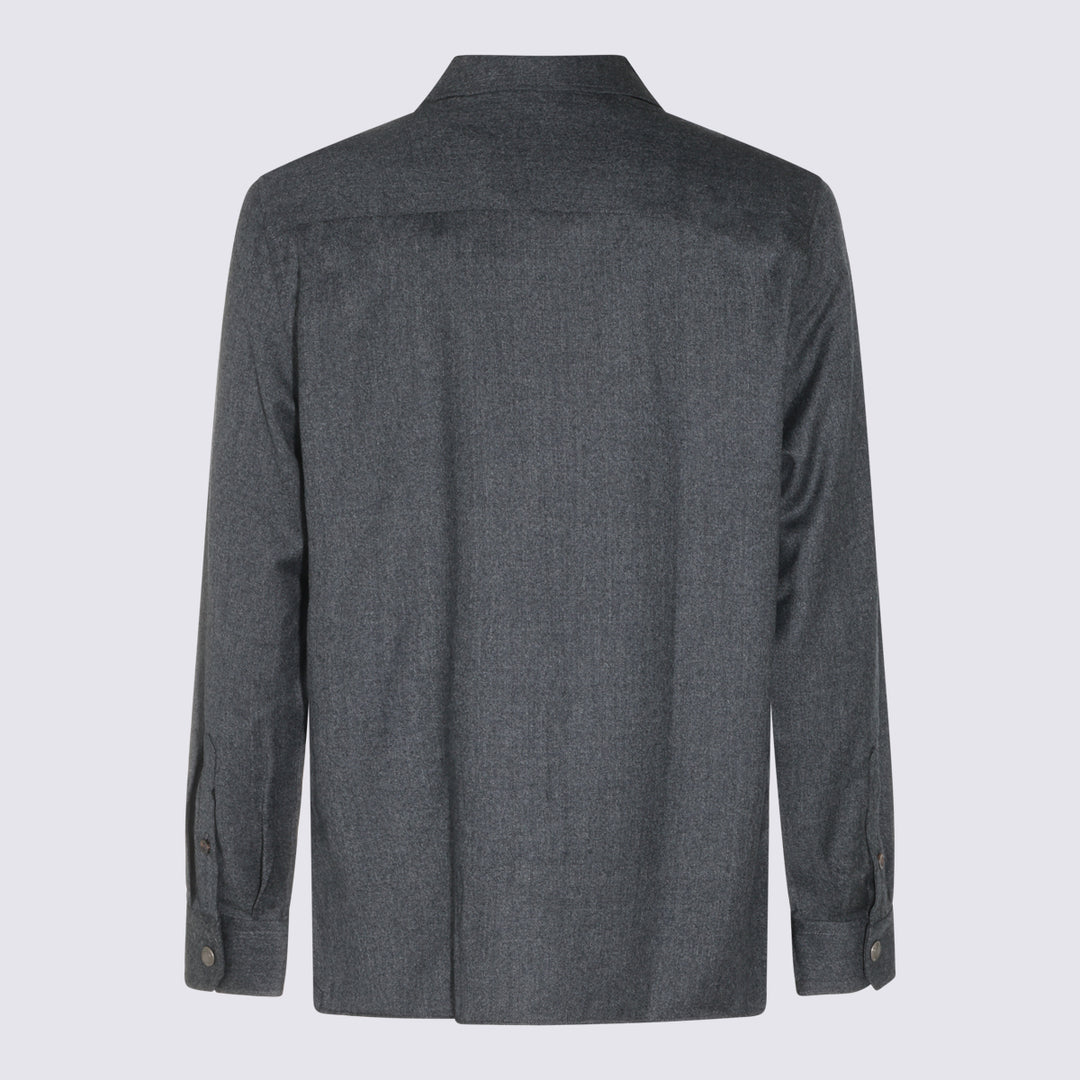 Brunello Cucinelli Shirts - Dark grey | 9a036ec8a21a7fa481a75c455359e8de3d532410