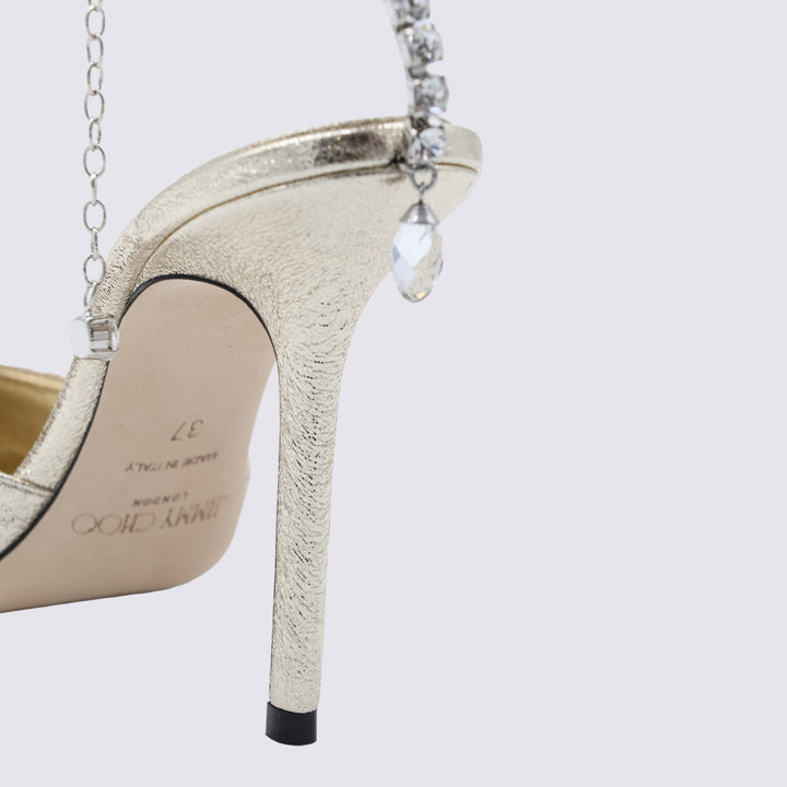 Jimmy Choo With Heel - PLATINUM/CRYSTAL | 8f3577603a4a3ffcae38a0467b68fbc725ae9f88