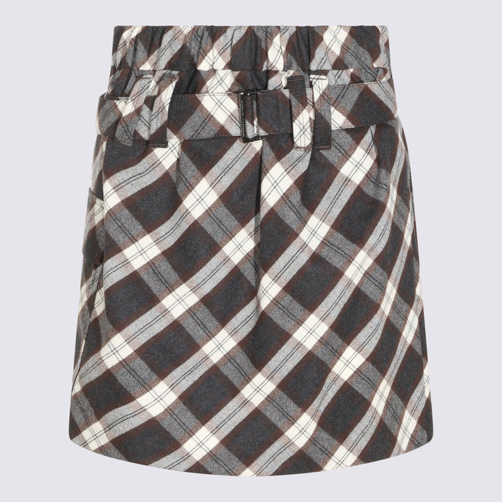 Brunello Cucinelli Skirts - GRIGIO/BROWN/PANAMA | 078a51e371fa456861fe98bd935c20398d9a6f5e