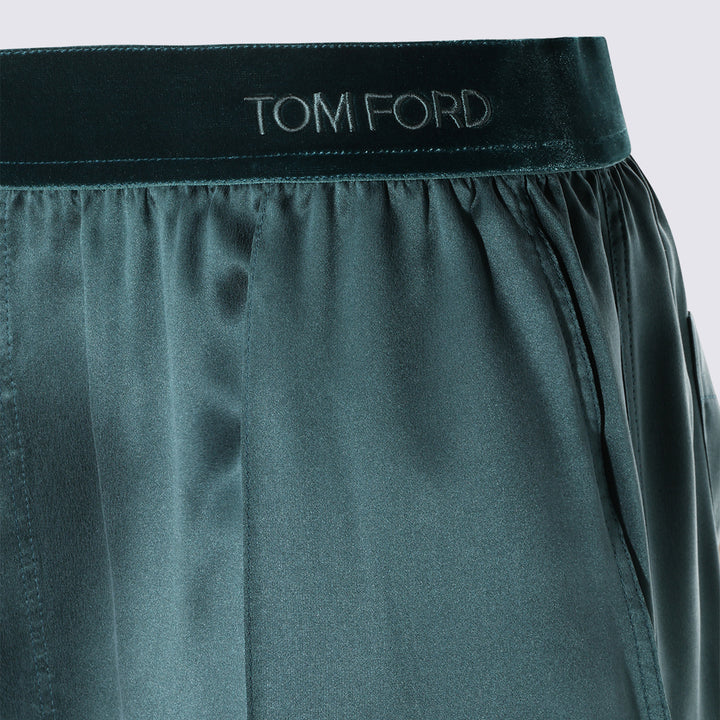 Tom Ford Trousers - TEAL | a8201dd0e178119e1ed3d272f355e6886691ea68