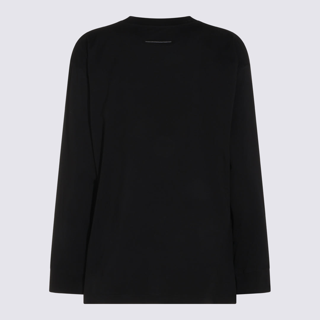 Mm6 Maison Margiela T-shirts and Polos - Black | 4ba321d3f47824a86d1c4468dd57039b101c07b7