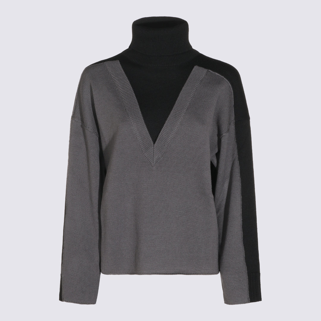 Mm6 Maison Margiela Sweaters - BLACK/DARK GREY | fb7225ec840930bdef0cd3ea4c25f96d6ad76312